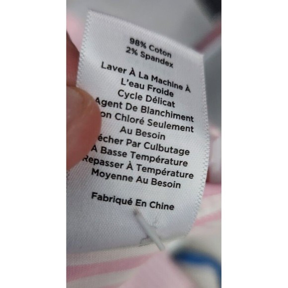 Talbots Button Up Wrinkle Resistant Shirt Womens‎ Sz 2 Pink Striped Top NWOT - Picture 10 of 10